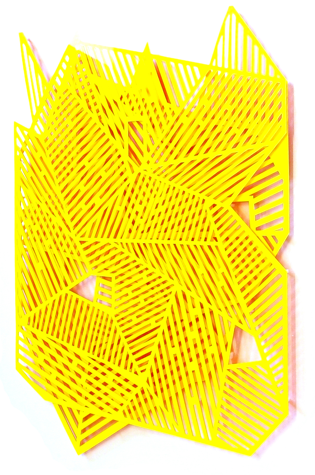 Kunstwerk von Hans Lankes mit dem Titel „Gelbes Haus“.