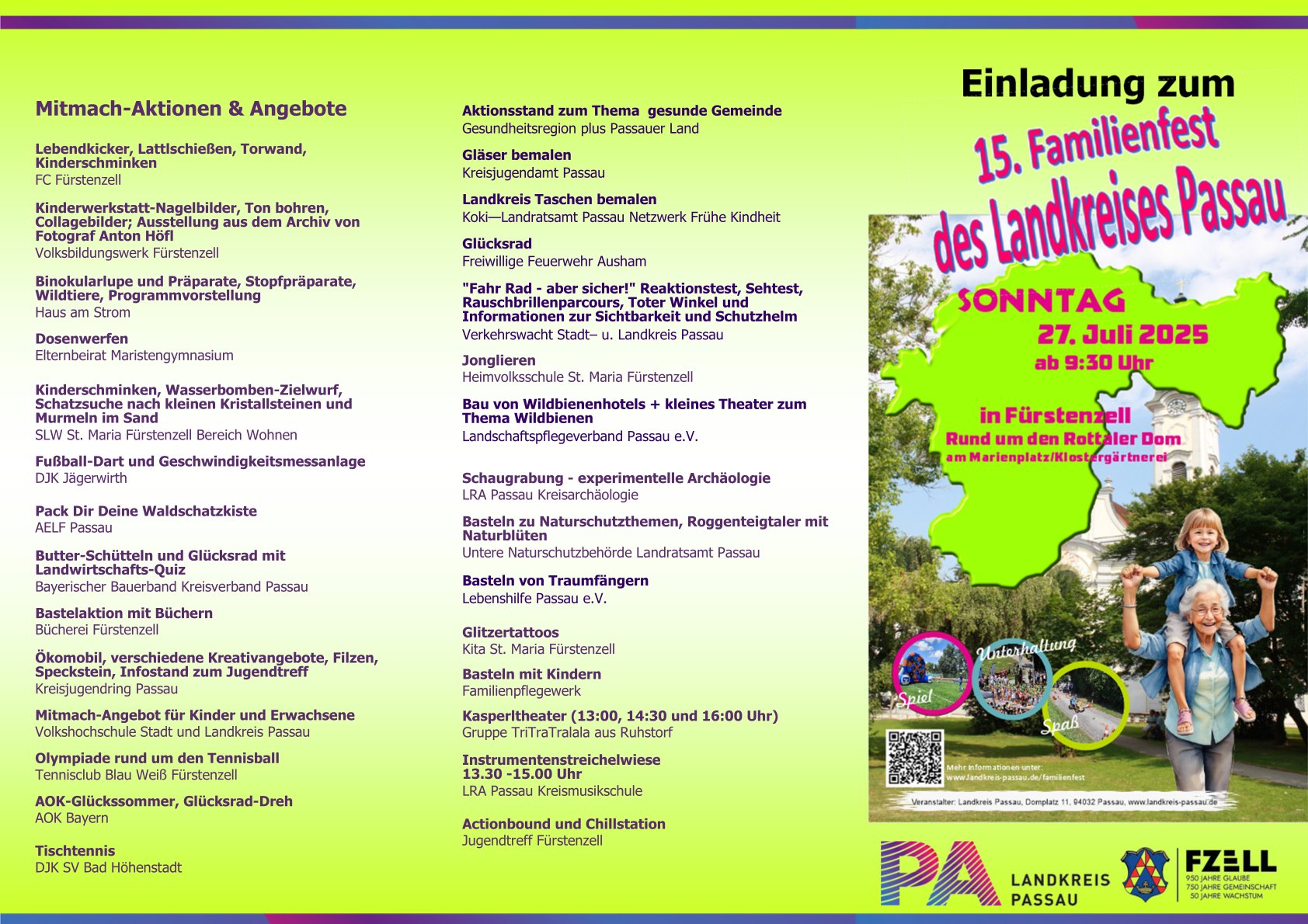Flyer Seite 1 zum 15. Familienfest