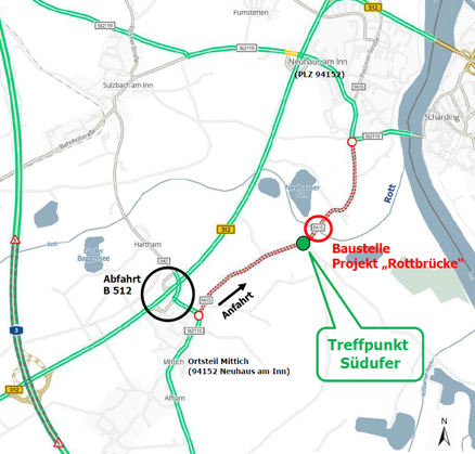 Plan Aushebung Rottbrücke