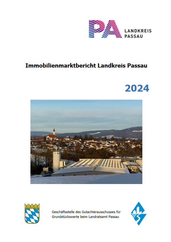 Titelbild Immobilienmarktbericht LKR Passau 2024
