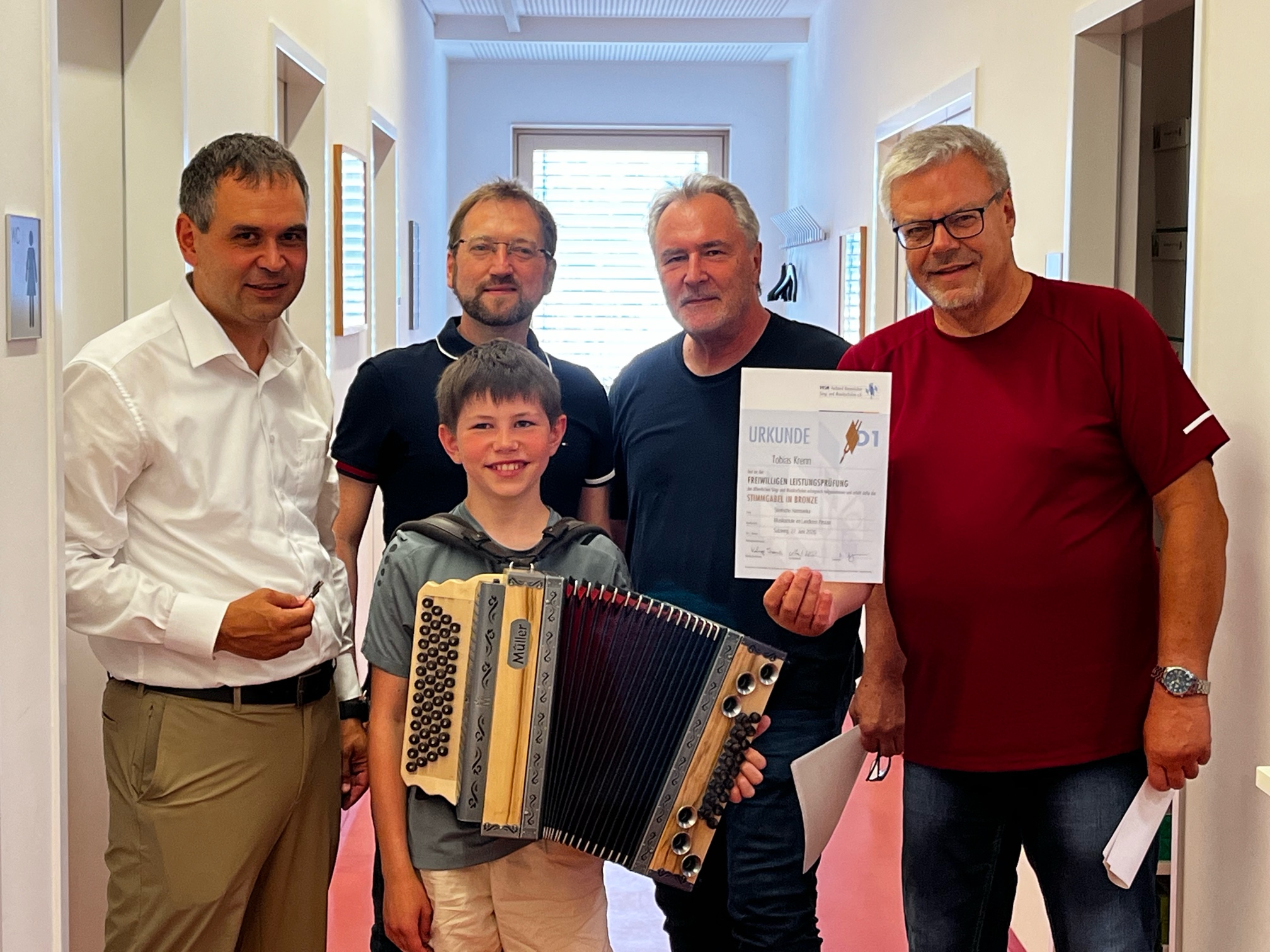 Prüfung an der Kreismusikschule Steirische Harmonika 