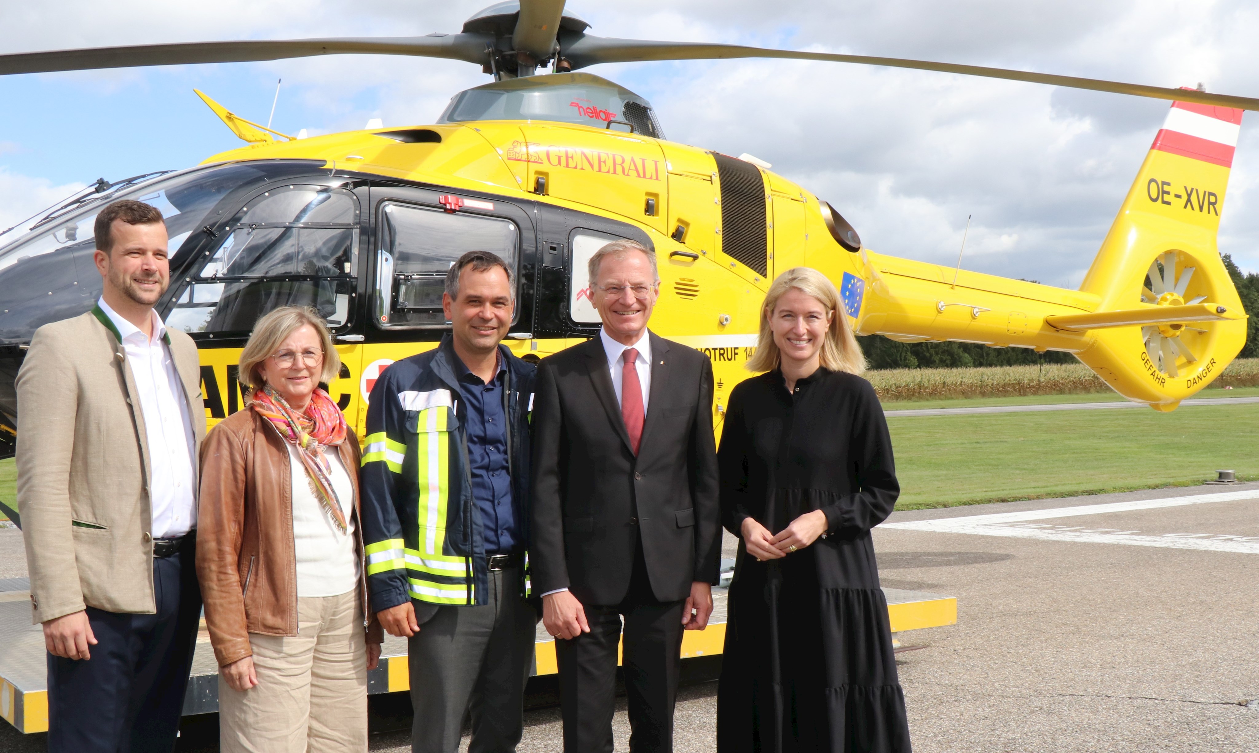 Rettungshubschrauber am Standort Suben