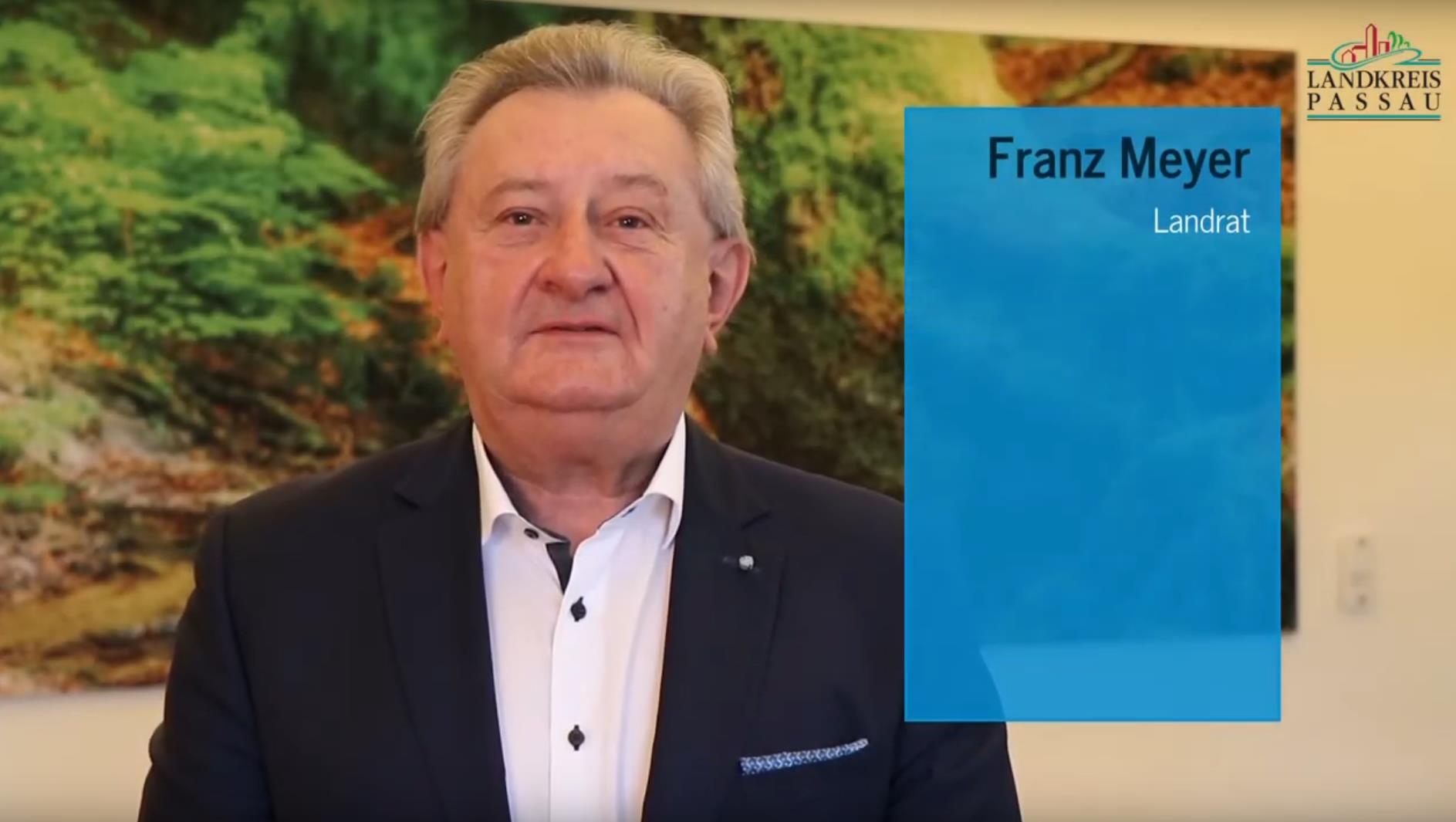 Videobotschaft zum Amtswechesl des Passauer Landrats