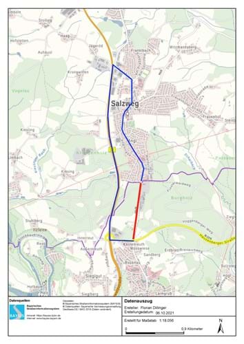 Lageplan der Vollsperrung